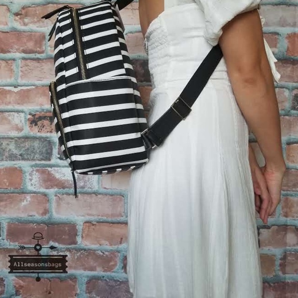 Kate spade large dawn sailing stripe backpack bag - Picture 2 of 8